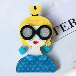 Blucome Acrylic ilusad prillid t&uuml;drukutele pross naistele meestele kott &uuml;likond Hijiab pins uusaasta kingitus punane