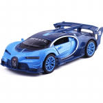 Bugatti Vision GT Supercar 1/32 tsingisulamist survevalu, tagasit&otilde;mmatav automudeli m&auml;nguasja heli ja valgus kingitus poisile t&uuml;drukule 15*6.4*4cm sinine