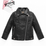 Lasteriided Poiste ja t&uuml;drukute kevad-s&uuml;gis, voodipesu krae Nahkjakk Laste mootorratta Korea stiilis jakk 100 must