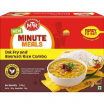 MTR Minute Meals Dal Fry ja Basmati Rice Combo, 375G
