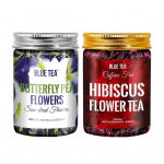 Teekomplekt Clitoria ja Hibiscus lilledest (150 g), Butterfly Herne Flower & Hibiscus Flower teekomplekt, sinine tee 150g