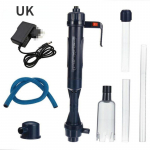 Uus akvaariumi elektriline kruusa puhastusvahend veevahetuspumba puhastust&ouml;&ouml;riistad veevaheti sifoon kalapaagi veefiltri pumba jaoks UK Plug