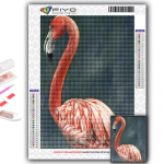 T&auml;ielik 5D Teemantmaaling Loomade Flamingo 5D Teemantmaal Full Round 20X30CM