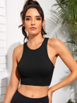 14 v&auml;rvi crop top naiste soliidne p&otilde;hiline mitmek&uuml;lgne vest &otilde;mblusteta suvine elastne soonik kootud varrukateta vabaaja sisemine korseti topid S must
