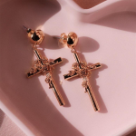 BELLA BOX Fashion Rose Gold Color Cross Rose M&auml;hitud naiste rippk&otilde;rvar&otilde;ngas Pulmapidu Peok&otilde;rvar&otilde;ngas Isikup&auml;ra rippuvad k&otilde;rvar&otilde;ngad
