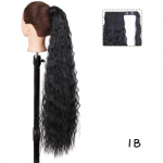 MERISIHAIR naiste pikad s&uuml;gavad lainelised l&otilde;ime hobusesaba &uuml;mber s&uuml;nteetilisest kiust pikk pruun laineline hobusesaba juuksepikendused igap&auml;evaseks kandmiseks 55 cm