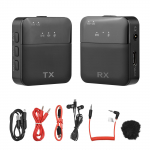 2,4G juhtmevaba minimikrofonis&uuml;steem 1 saatja + 1 vastuv&otilde;tjaga omnisuunaline kondensaator one-trigger-one must