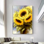 5D Teemantmaaling P&auml;ikesepaiste P&auml;evalill Ristpistekomplekt T&auml;ielik teemanttikandid Mosaiikkunst Pilt kividest kaunistus Kingitus Full Round 20x30cm