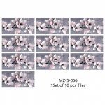 10 tk Lillemustrilised plaadid Seinakleebis 15X30cm K&ouml;&ouml;gis &otilde;likindel vannitoa kraanikauss veekindel Peel Stick Art seinakleebised 15cmX30cmX10pcs