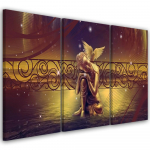 Kolmeosalise pildiga l&otilde;uendiprint Buddha Abstract Zen Brown 60x40 pruun
