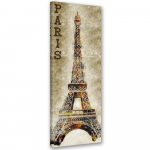 L&otilde;uenditr&uuml;kk Paris Eiffeli torn Vintage Retro 30x90 pruun