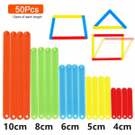 50 tk Montessori plokk matemaatika m&auml;nguasjad plastikust liimimisriba pol&uuml;goon &Otilde;ppevahendid &Otilde;ppem&auml;nguasjad lastele