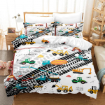 3D laste m&auml;nguasjade autosarja voodipesukomplekt lastetoa tekikott ja padjap&uuml;&uuml;r t&auml;issuuruses kiiresti kuivav kodukaunistus poistetoa jaoks Baby 100x135cm