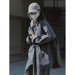 Johnature Korea jaapani unisex stiilis lihtsa disainiga s&auml;rgid kevadsuvised vabad pikad puuvillased vabaaja naiste pluusid One Size hele khaki v&auml;rv