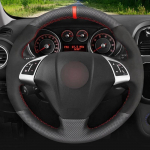 Auto roolikatte kate DIY Must Ehtne Nahk Suede Fiat Punto Bravo Linea 2007-2019 Qubo Doblo 2008-2015 Grande jaoks Style 1