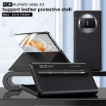 Huawei Mate X3 &uuml;mbrise Smart Touch View Window Flip Funda Huawei Mate X3 Flip nahk&uuml;mbrise kate Lisa puutepliiatsi pesa hoidja Case Add Touch Pen must