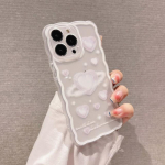 3d Love White Ins armas telefoni&uuml;mbris iPhone X 8 7 Plus 12 13 Promax 11 Xsmax Xr silikoonist pehme lainelise s&uuml;damega tagakaane p&otilde;hialused for iphone XS MAX