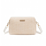 Populaarne v&auml;ike kott Naiste Crossbody kott Uued naiste kotid &Otilde;lakott Moodne muru kootud kott Rannakott 21x7x15cm helebeež v&auml;rv