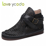 Love Ycodo naiste suvised naturaalsest nahast mugavad vabaaja poolsaapad 41