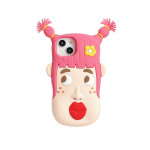 Cartoon 3D Red Lip Ugly Girl Silikoonist telefoni&uuml;mbris iPhone 14 Pro Max 11 12 13 Pro Max Super armas punutise kaitse abajas For iPhone 13