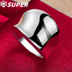 925 Sterling Silver Man Thumb Board Ring Ehted 7#