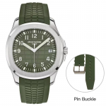 2023. aasta mood ja vabaaja uus luksusbr&auml;ndi meeste k&auml;ekellad mehaanilised k&auml;ekellad, 42 mm diameetriga sihverplaadiga kummist rihm helendav roostevabast terasest pin buckle roheline