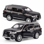 1/24 m&otilde;&otilde;tmetega Lexus LX570 survevalatud automudeli m&auml;nguasi, tagasit&otilde;mmatav m&auml;nguasi koos heli ja valgusega lastele v&auml;ikelastele poistele t&uuml;drukutele m&otilde;eldud kingituste kollektsioon 1/24-20x8x7cm must