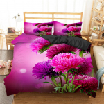 3D digitaalprintimise voodipesukomplekt Magamistoa Lavendel Pastoraalne Scenery Tekikate Padjap&uuml;&uuml;r Voodipesu &Uuml;he kaheinimesevoodi t&auml;issuuruses 2/3 t&uuml;kki Mikrokiud DE 155x200cm