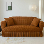 Voldis Seersuckeri diivanikate elutuppa Paks elastne tugeva veniva diivani katted 1/2/3/4 istmega diivani tugitooli kate 3 Seat 190-230cm