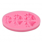 Silikoonist kelluke vorm 3D-efektiga k&uuml;psetiste valmistamine isetegemise toidukvaliteediga j&otilde;uluteemaline j&otilde;ulu&scaron;abloon roosa
