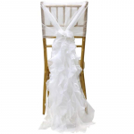 Pulmatooli seljatugi L&otilde;ngakate Dekoratsioon Euroopa stiilis pulmapeo kaunistus valge