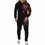 3D Dragon Printed Meeste dressipluus, kapuuts Meeste Loomade Spordidress/Pullover/Jakk/P&uuml;ksid Spordir&otilde;ivad Kevad-s&uuml;gis meeste &uuml;likond XXL
