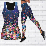 Imeilusate lillede meri Prindiga joogariietus naistele Mood Treening Retuusid Fitness Sport Vabaaja joogap&uuml;ksid XS