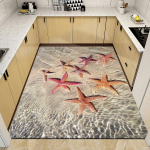 Munakivist Beach Starfish vaibad elutoa dekoratiivsed vaibad, uksematid, k&ouml;&ouml;k, vannituba, libisemiskindel p&otilde;randamattide ala vaip 40x60cm