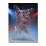 Moodne abstraktne kuju seinakunst 3D n&auml;gemus l&otilde;uendimaal P&otilde;hjala s&uuml;rrealism skulptuur kunst plakatid prindib pilti kodukaunistuseks 20x30cm