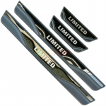 Volkswagen VW T-Cross TCrossi tarvikule 2022 - Roostevabast s&uuml;sinikust auto uksel&auml;ve l&ouml;&ouml;k kulumisplaadi pedaalikaitse kate Black LIMITED