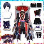 Cosplay Scaramouche Kunikuzushi Balladeer Anime riided Halloweeni kost&uuml;&uuml;mid meestele Deguisement Garcons Fantaasiad XS nagu n&auml;idatud v&auml;rv