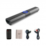 Heliriba k&otilde;larid RGB V&auml;rviline valgus Juhtmeta Bluetooth Kodukino Helis&uuml;steem Stereo koos Tf Fm Raadio Heli Televiisor Subwoofer Juhtmeta kajaseina BS-20A(400*73*48mm) must