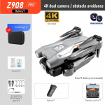 2023. aasta uus Z908 Pro Drone 4K HD professionaalne ESC kahe kaameraga optilise voolu positsioneerimine tuulekindel 2,4G WIFI takistuste v&auml;ltimise nelikkopter Dual 4K 1B Gray