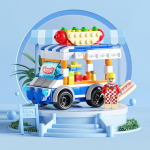 LELE Building Block M&auml;nguasjad CIty Street View Buger Shop Lastele m&otilde;eldud m&auml;nguasjad Gilrs Hot Dog Cart