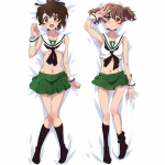 60x180cm Anime GIRLS Und PANZER Padjakate Saori Takebe Dakimakura Case 3D Kahepoolne voodipesu Kallistav kehapadjap&uuml;&uuml;r 40x120cm Peach Skin
