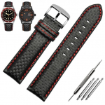 Ehtsast nahast k&auml;ev&otilde;ru, s&uuml;sinikkiust teraline kellarihm 18 mm 20 mm punase oranži &otilde;mblusega kellarihm 21 mm 22 mm 23 mm 24 mm kellarihm 21mm