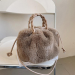 Yogodlns Fashion Plush Naiste &uuml;lemise k&auml;epidemega &otilde;lakotid Trend Design T&uuml;drukute Kunstkarusnahast adies Suure mahutavusega Crossbody kotid K&auml;ekotid 24x13x19cm