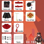 Genshin Impact Hutao Cosplay kost&uuml;&uuml;m Kingad vormiriietus parukas Hiina stiilis Halloweeni kost&uuml;&uuml;mid naistele m&auml;ng Hu Tao S