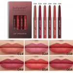 Long-lasting Waterproof Lip Liner and Matte Lip Gloss Set in Pink, Ideal for Creating a Perfect Lip Shape and Adding Color - Beauty Makeup 0.5g*6pcs