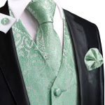 Meeste Vest Vest Must Sinine Punane Paisley Kleit Lips Taskur&auml;tik Komplekt &Uuml;likond Smoking 2XL