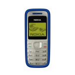 Renoveeritud originaal Nokia 1200 mobiiltelefon &uuml;he SIM-kaardiga No charger sinine