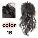 XINRANi s&uuml;nteetiline k&uuml;&uuml;nis pikk laineline lokkis laineline hobusesaba klamber juuksepikendustega 12-tolline hobusesaba parukas naistele igap&auml;evaseks kasutamiseks 30cm