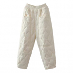 Naiste talvep&uuml;ksid elastne v&ouml;&ouml;koht polsterdatud paks &uuml;hev&auml;rviline lahtine pehme soe taskud rombi tekstuur Retro vabaaja pahkluu pikkusega daami s&uuml;gisp&uuml;ksid M beež