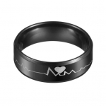 Mood Meeste EKG Heartbeat Band Finger Ring Party Club Ehted S&uuml;nnip&auml;evakingitus US 9 must